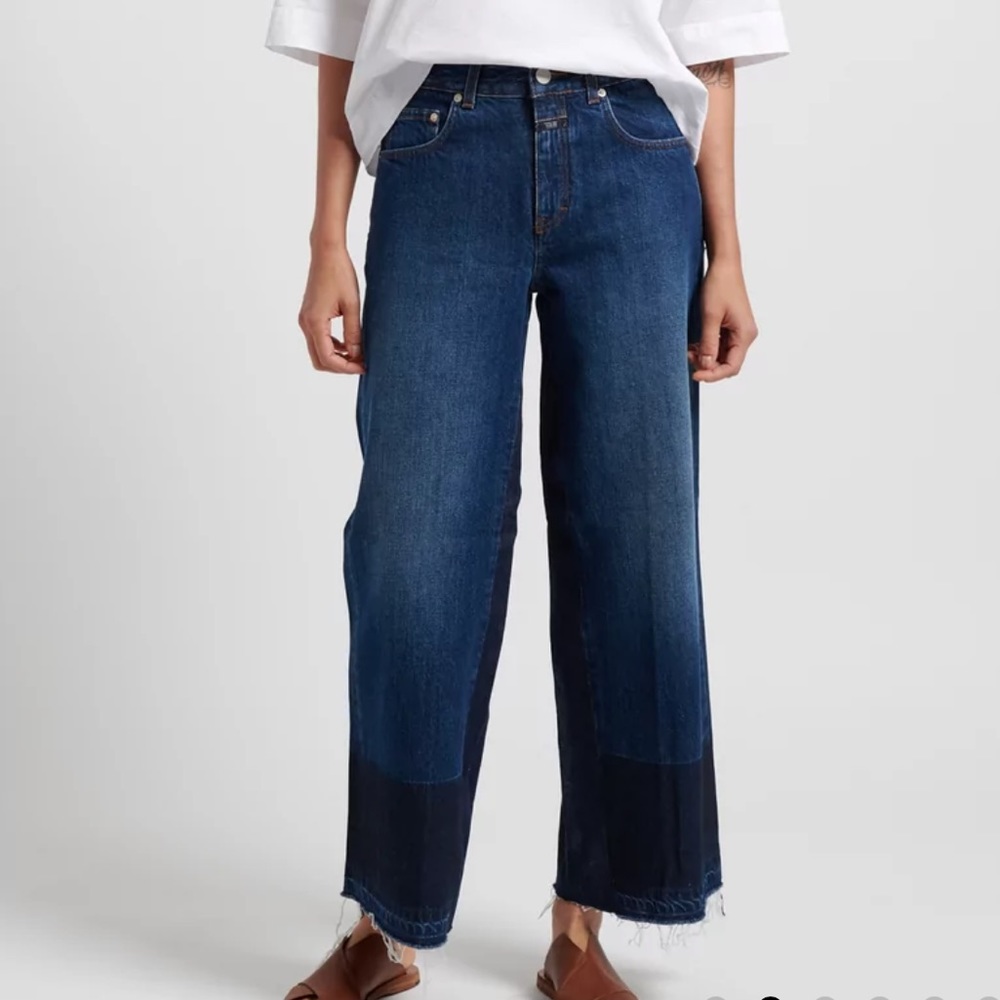 CLOSED Wide ''Glow'' Raw Edge Jeans